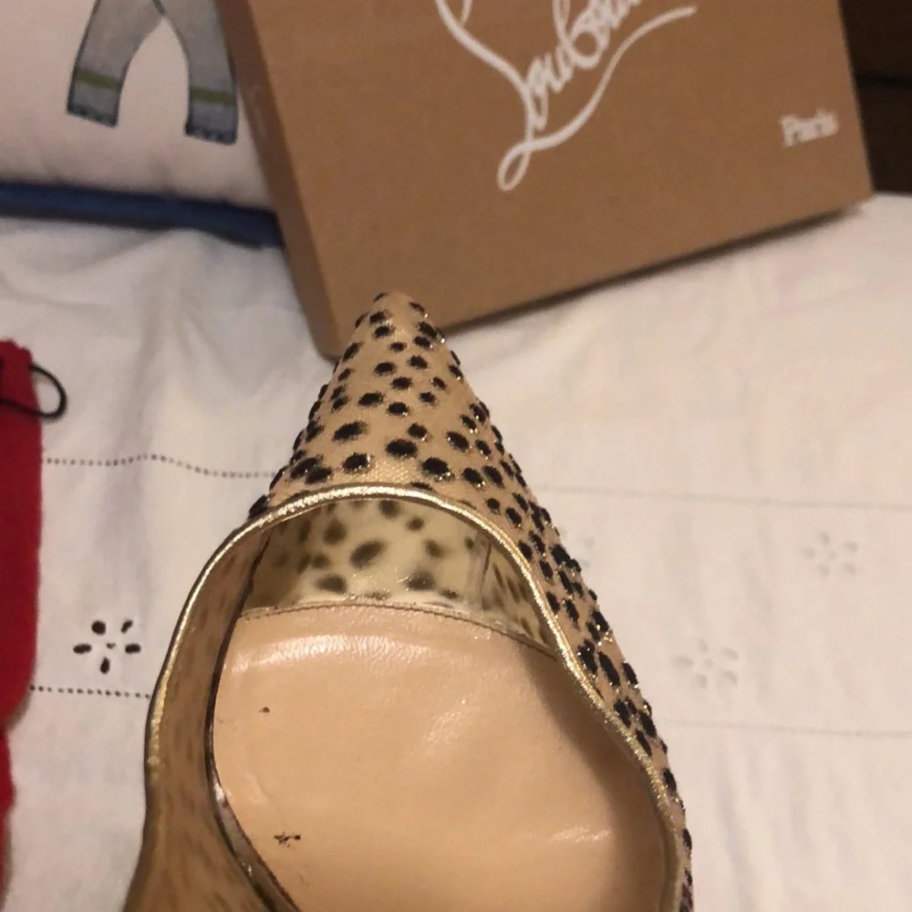 Christian Louboutin black and natural heels - Picture 8 of 8